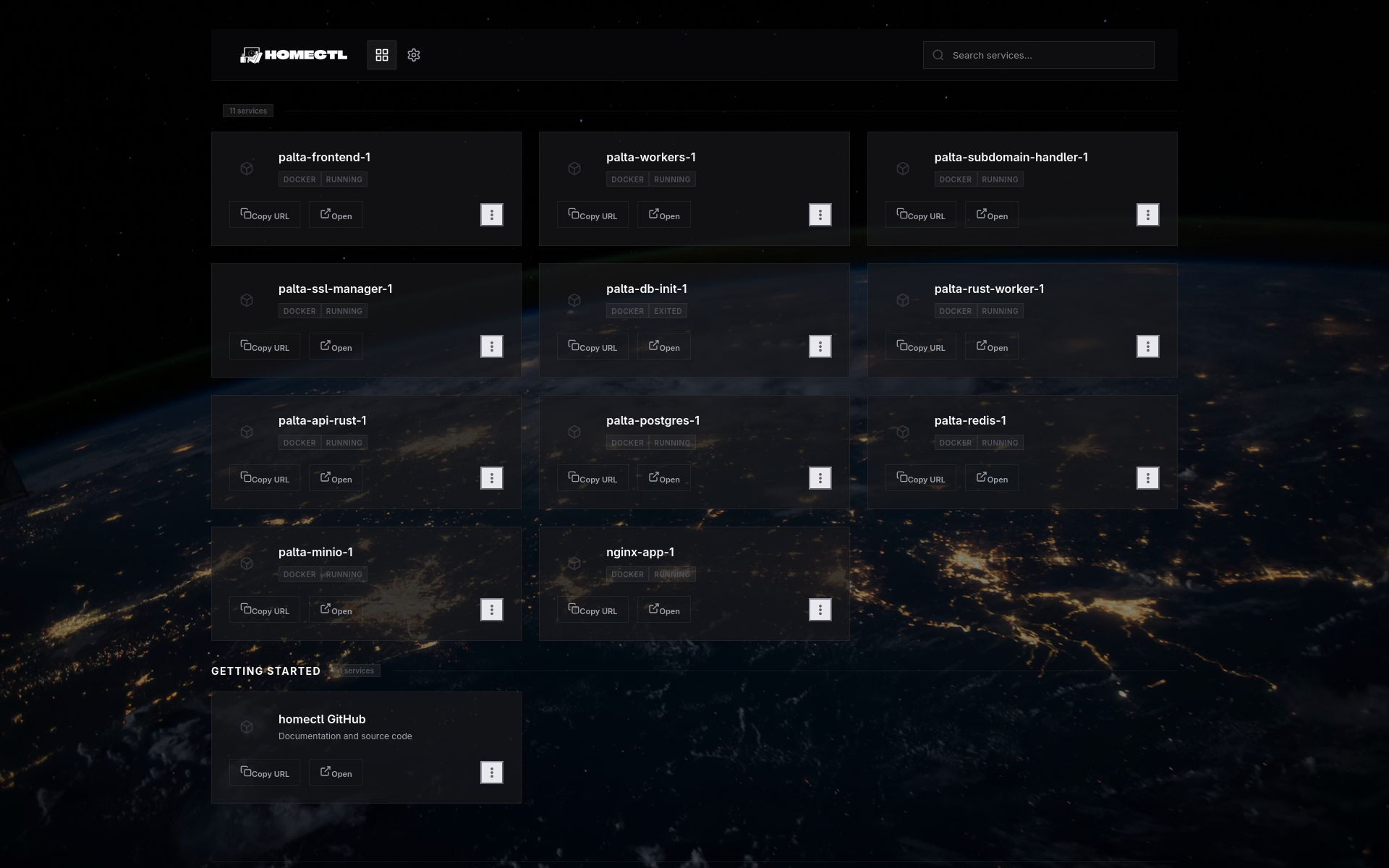 homectl Dashboard